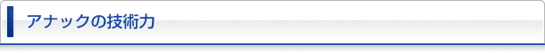 アナックの技術力